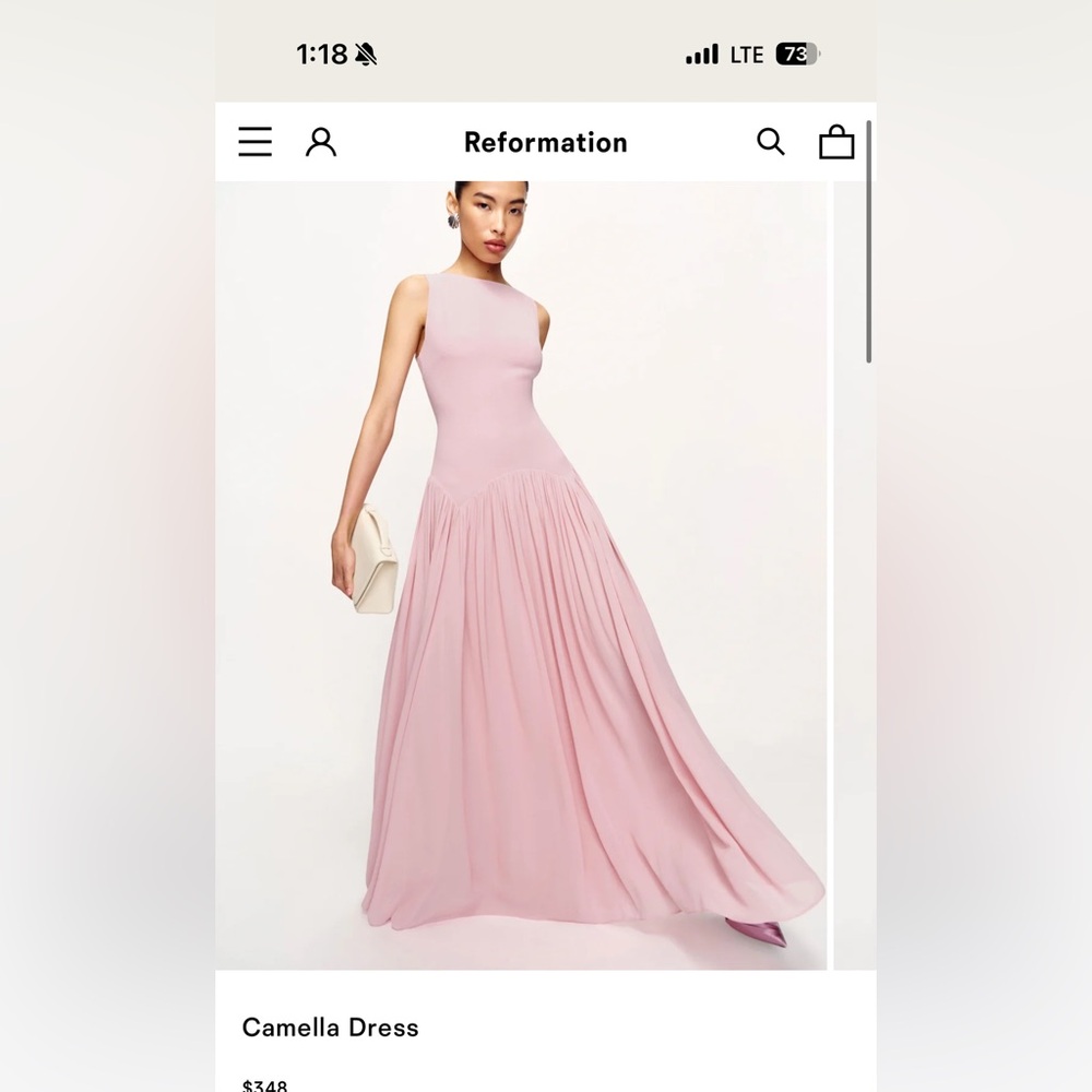 Reformation Pink Maxi Dress